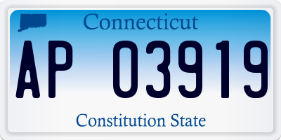 CT license plate AP03919