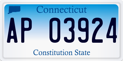 CT license plate AP03924