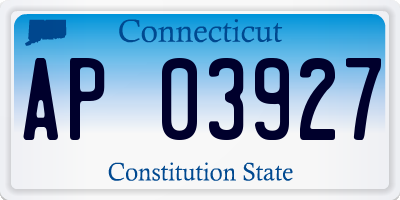 CT license plate AP03927