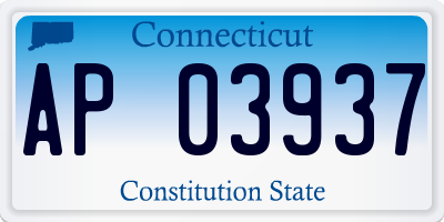 CT license plate AP03937