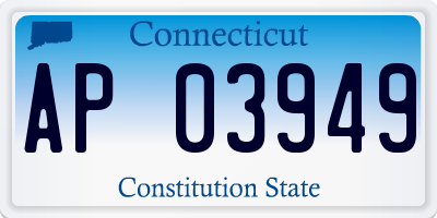 CT license plate AP03949