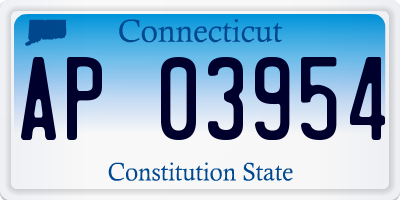 CT license plate AP03954