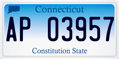 CT license plate AP03957