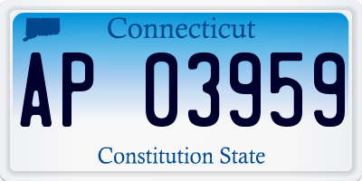 CT license plate AP03959