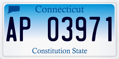 CT license plate AP03971