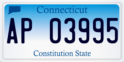 CT license plate AP03995