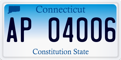 CT license plate AP04006