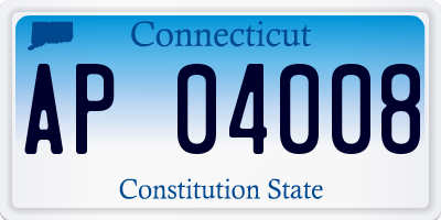 CT license plate AP04008