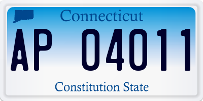 CT license plate AP04011