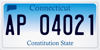CT license plate AP04021