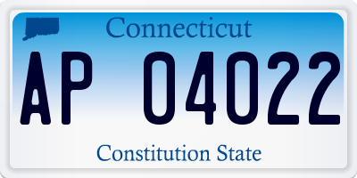 CT license plate AP04022