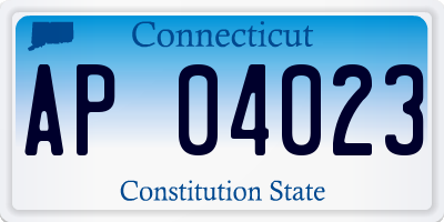CT license plate AP04023