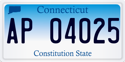 CT license plate AP04025