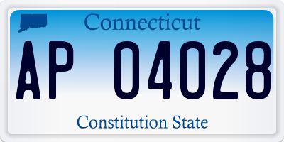 CT license plate AP04028
