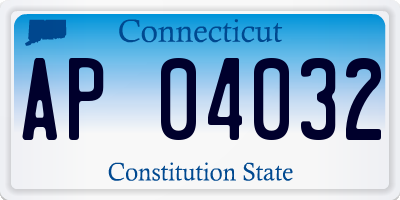 CT license plate AP04032