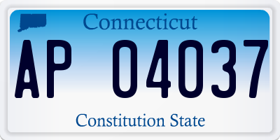 CT license plate AP04037