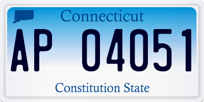 CT license plate AP04051