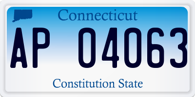 CT license plate AP04063