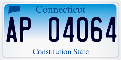 CT license plate AP04064