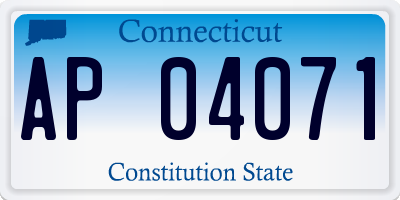 CT license plate AP04071