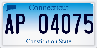 CT license plate AP04075