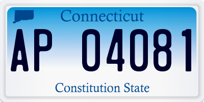 CT license plate AP04081