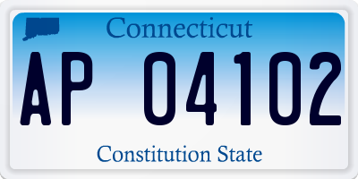 CT license plate AP04102