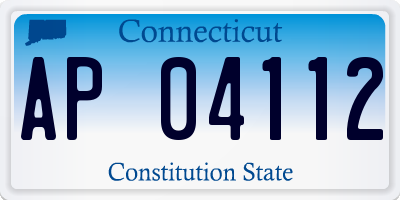 CT license plate AP04112