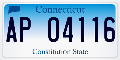 CT license plate AP04116