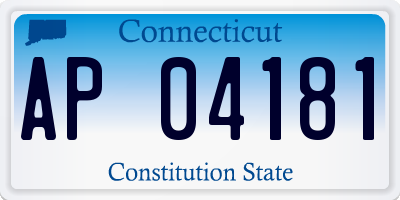 CT license plate AP04181