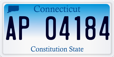 CT license plate AP04184