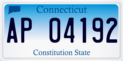 CT license plate AP04192
