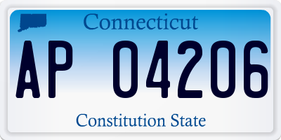 CT license plate AP04206