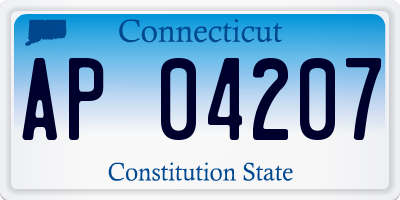 CT license plate AP04207