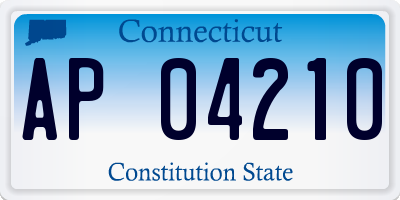 CT license plate AP04210