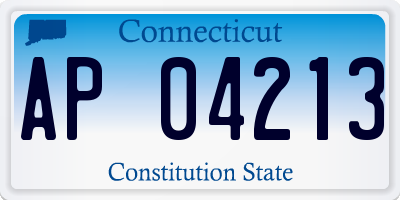 CT license plate AP04213