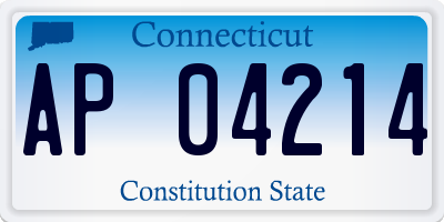 CT license plate AP04214