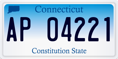 CT license plate AP04221
