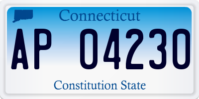 CT license plate AP04230