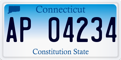 CT license plate AP04234