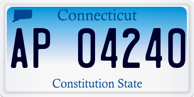 CT license plate AP04240