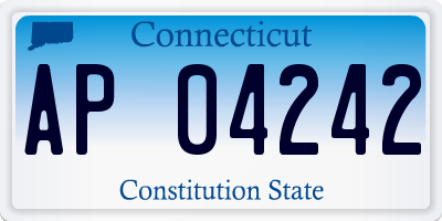 CT license plate AP04242