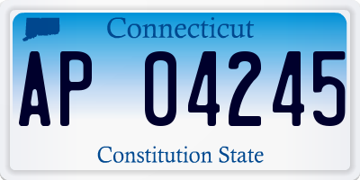 CT license plate AP04245