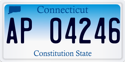CT license plate AP04246