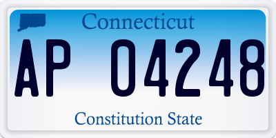CT license plate AP04248