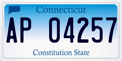 CT license plate AP04257