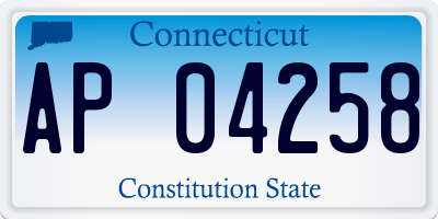 CT license plate AP04258