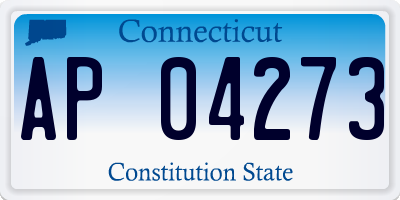 CT license plate AP04273