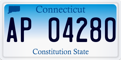 CT license plate AP04280
