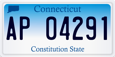 CT license plate AP04291